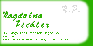 magdolna pichler business card